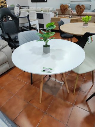Mesa redonda estilo nórdico 100cm