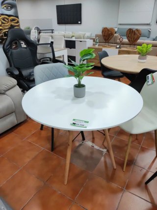 Mesa redonda estilo nórdico 100cm