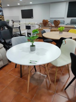 Mesa redonda estilo nórdico 100cm