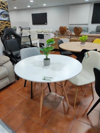 Mesa redonda estilo nórdico 100cm