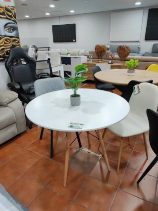 Mesa redonda estilo nórdico 100cm