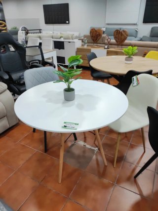 Mesa redonda estilo nórdico 100cm