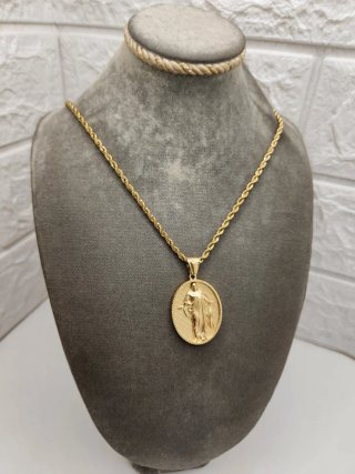 Medalla Acero Quirúrgico Chapado Oro