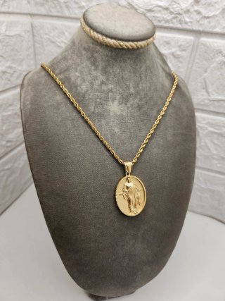 Medalla Acero Quirúrgico Chapado Oro