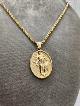 Medalla Acero Quirúrgico Chapado Oro