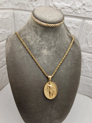 Medalla Acero Quirúrgico Chapado Oro