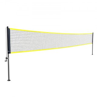 Juego de Red de Bádminton, Red de Bádminton Portátil para Playa, Parque y Jardín, Conjunto de Equipos de Bádminton para Adultos y Niños con Postes, Bolsa de Transporte, 4 Raquetas de Hierro y 3 Vo...