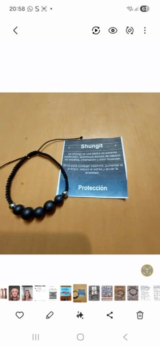 Pulsera Shungit Negra