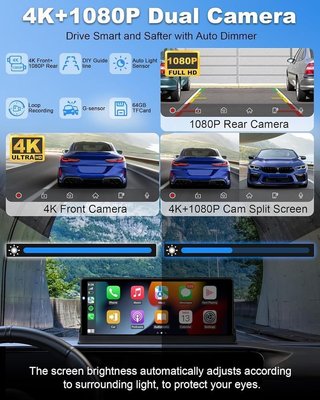 Pantalla 10,26 pul 4K Carplay Cámara Frontal NUEVA