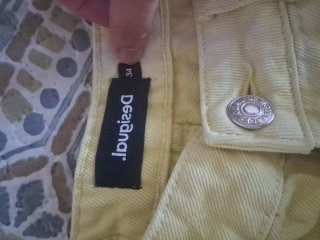 Shorts Desigual Amarillo Talla 34