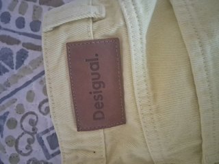 Shorts Desigual Amarillo Talla 34