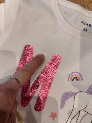 Lote 7 camisetas de manga corta niña T. 5/6 años