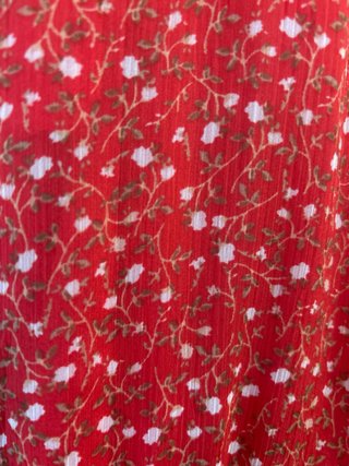 Vestido Cortefiel Rojo Estampado Talla M