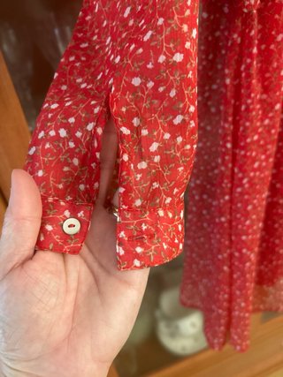 Vestido Cortefiel Rojo Estampado Talla M