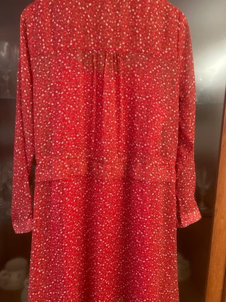Vestido Cortefiel Rojo Estampado Talla M