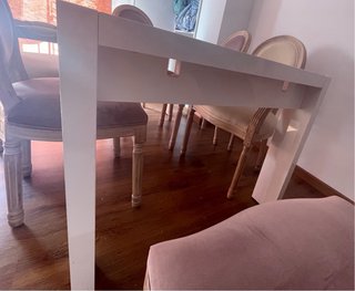 Mesa Jysk Blanca Brillo Salón