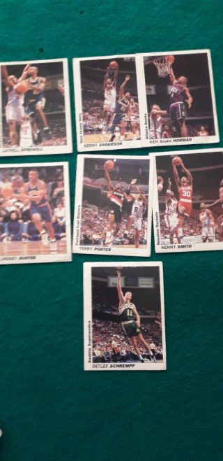 Cromos de Baloncesto Varios Jugadores. 7 cartas añ