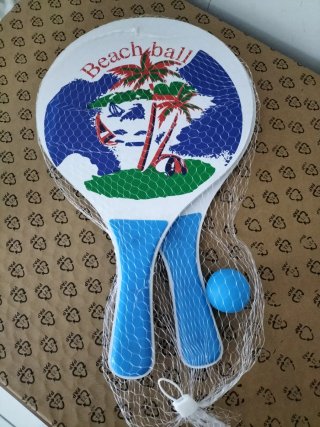 Palas de playa con pelota