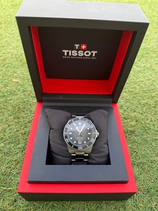 Tissot Seastar Reloj Negro y Plateado