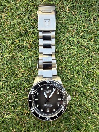 Tissot Seastar Reloj Negro y Plateado