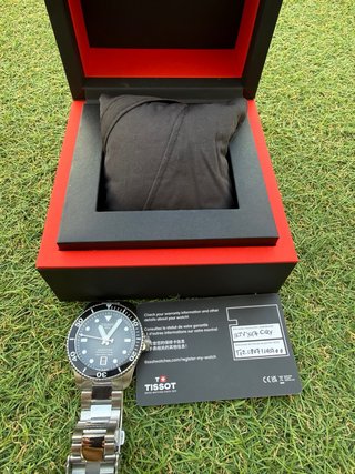 Tissot Seastar Reloj Negro y Plateado