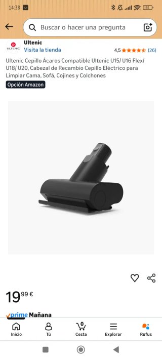 Cepillo ácaros Ultenic compatible