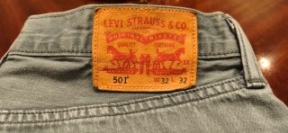 LEVI'S 501 AZUL TURQUESA LAVADO A LA PIEDRA, W32.