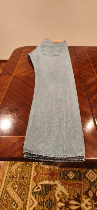 LEVI'S 501 AZUL TURQUESA LAVADO A LA PIEDRA, W32.