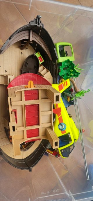 Lote Playmobil Barco y Helicóptero