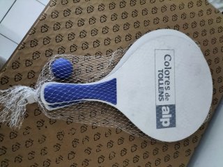 Palas de playa con pelota