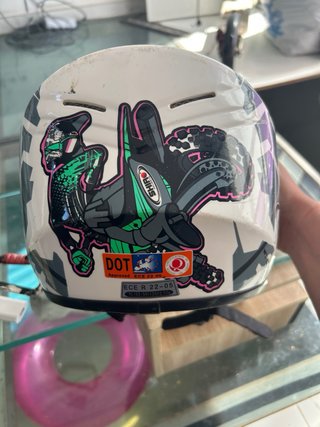 Casco Moto Integral Negro y Verde