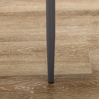 Set da Pranzo 5 Pezzi con 1 Tavolo e 4 Sedie Moderne in Pelle Sintetica, Metallo e Vetro Temperato, Grigio