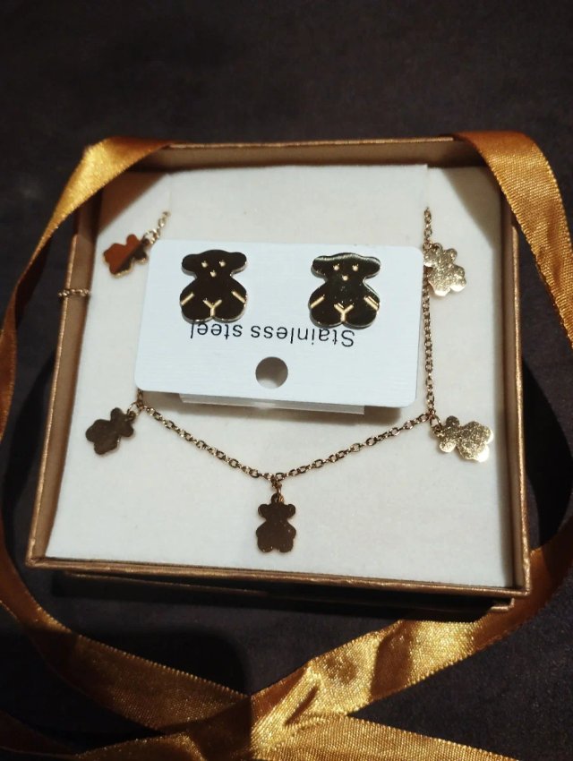 Lote 5 Joyas  inspiradas Ositos Tous Dorados
