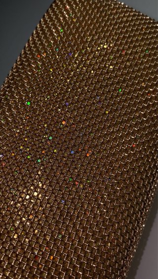 Bolso de fiesta dorado con cristales