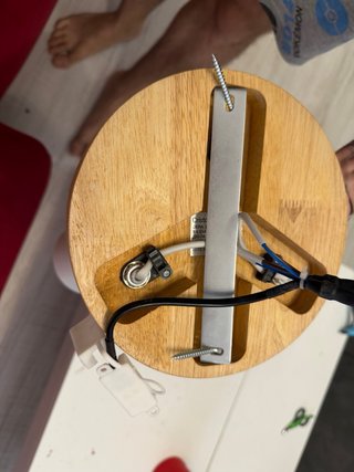 Lámpara de techo madera y metal