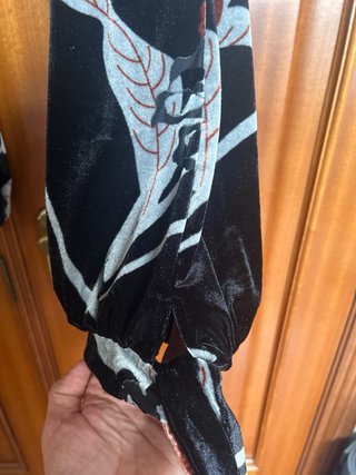 Pantalón Zara Harem Estampado Terciopelo