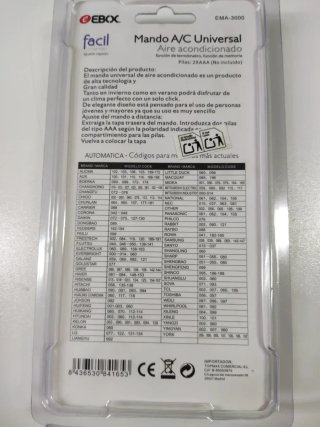 Mando A/C Universal EBOX EMA-3000