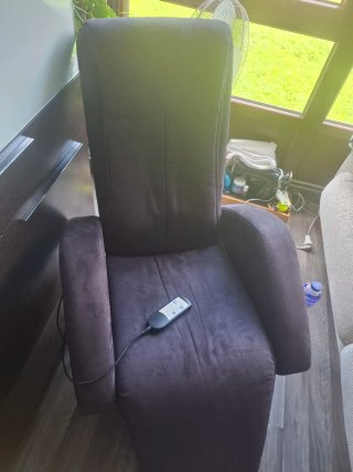 Sofá de masaje tela y madera