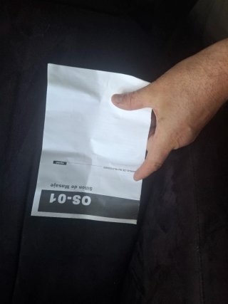 Sofá de masaje tela y madera
