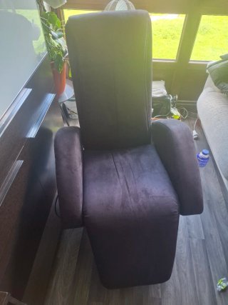 Sofá de masaje tela y madera