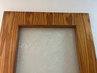 Puerta interior madera y cristal