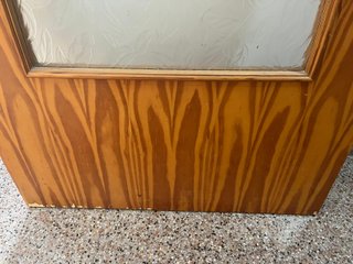 Puerta interior madera y cristal