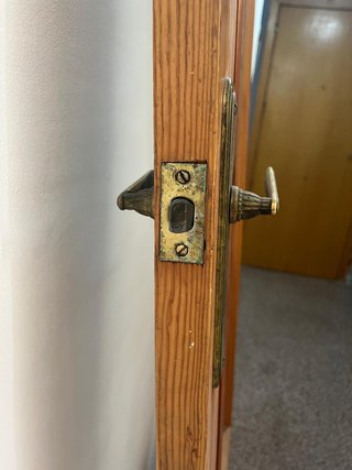 Puerta interior madera y cristal