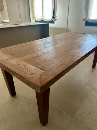 Spettacolare tavolo da pranzo in teak massiccio