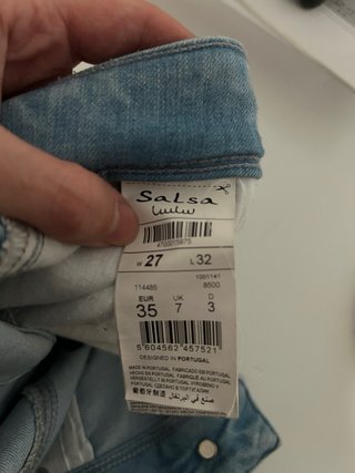 Pantalón vaquero claro Salsa Push Up