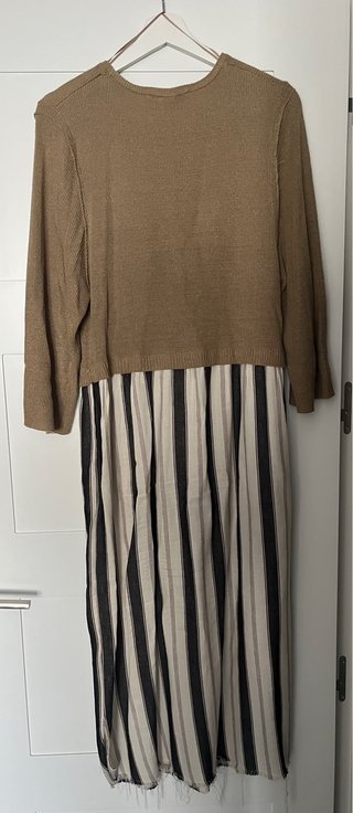 Vestido Zara punto combinado rayas