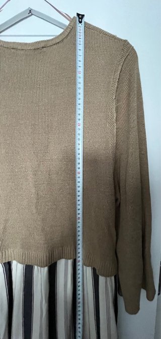 Vestido Zara punto combinado rayas