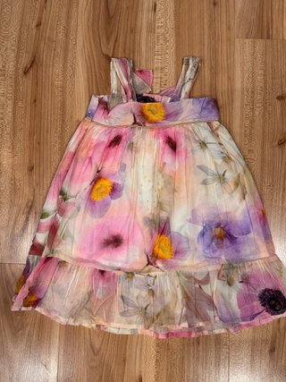 Vestido Zara niña ceremonia floral T. 9/10