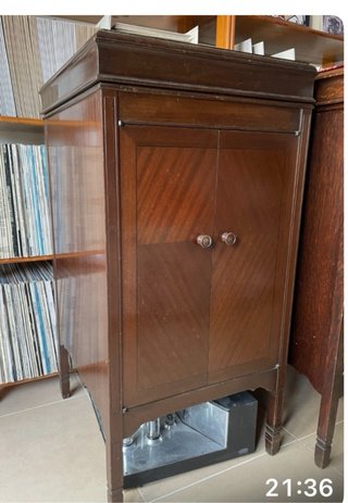 Gramófono La Voz de su Amo 157 Caoba 1929 Francia