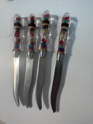 Set 4 coltelli per burro vintage